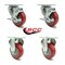 Service Caster Tool Box Caster Wheel Set 3.5'' Red Polyurethane Swivel Casters, 4PK TOOL-SCC-20S3514-PPUB-RED-TLB-2-R-2 - alternate 2
